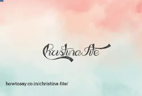 Christina Fite
