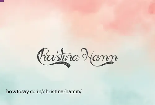 Christina Hamm