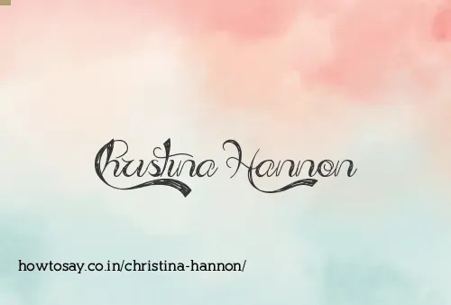 Christina Hannon