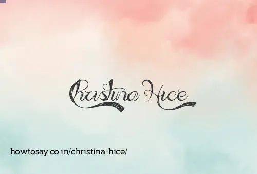 Christina Hice