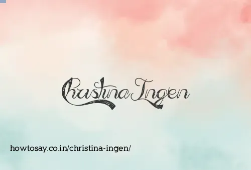 Christina Ingen