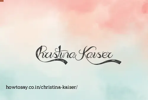 Christina Kaiser