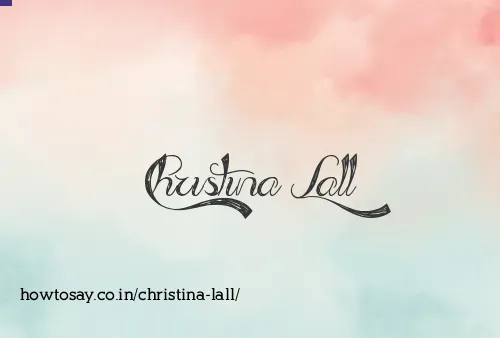 Christina Lall