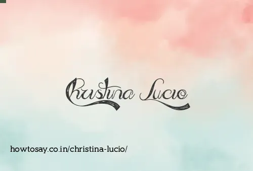 Christina Lucio