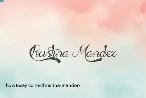 Christina Mander