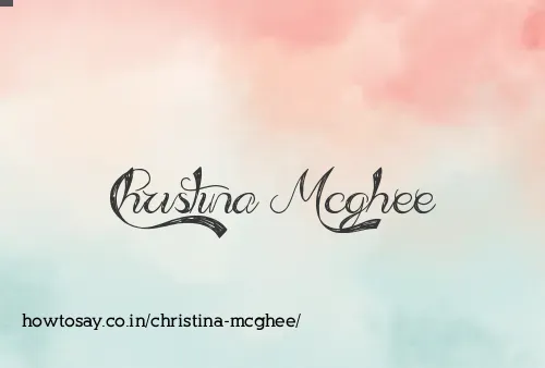 Christina Mcghee