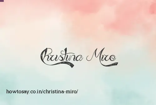 Christina Miro