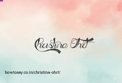 Christina Ohrt