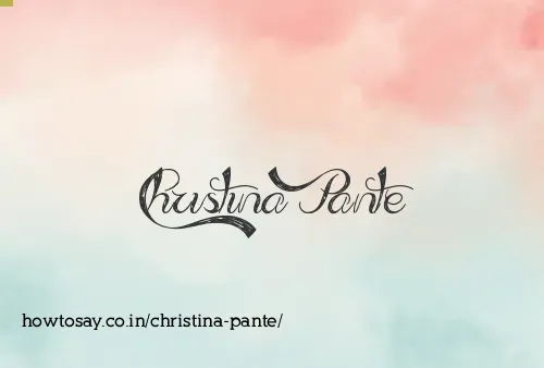 Christina Pante