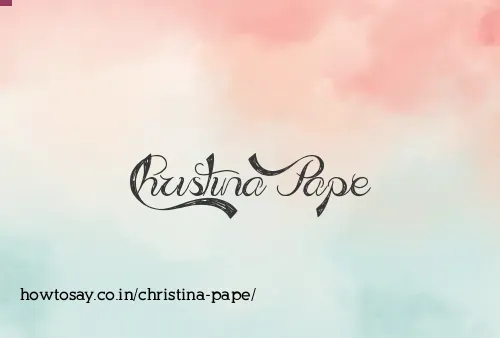 Christina Pape