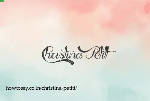 Christina Petitt