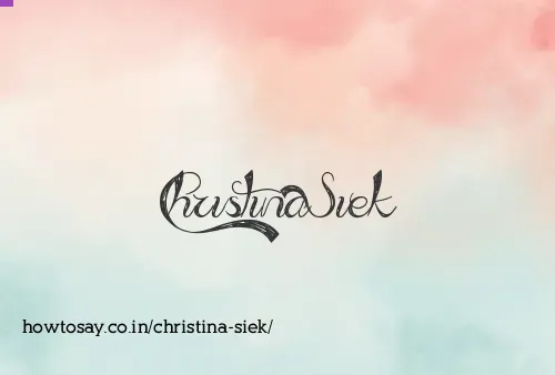 Christina Siek