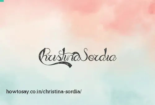 Christina Sordia