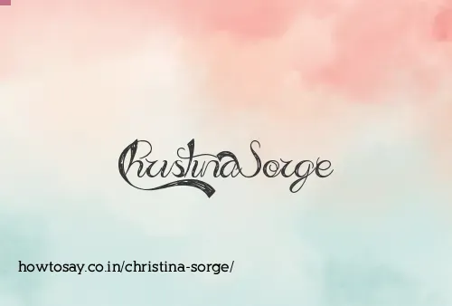 Christina Sorge