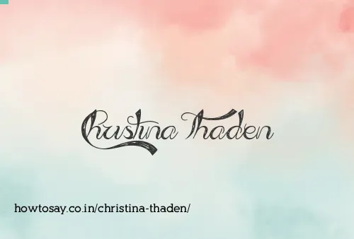Christina Thaden