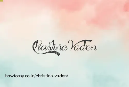 Christina Vaden