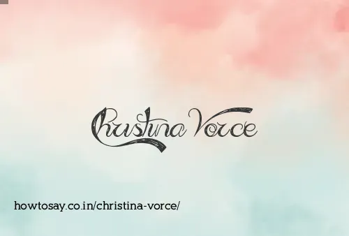 Christina Vorce