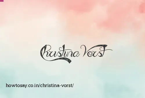 Christina Vorst
