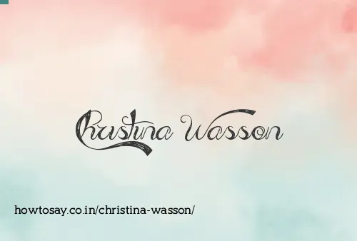 Christina Wasson