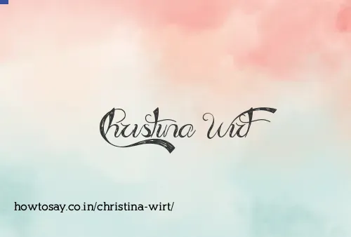 Christina Wirt