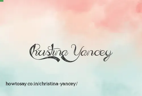 Christina Yancey