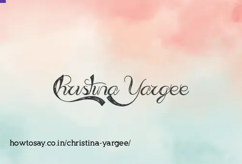 Christina Yargee