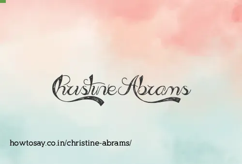 Christine Abrams