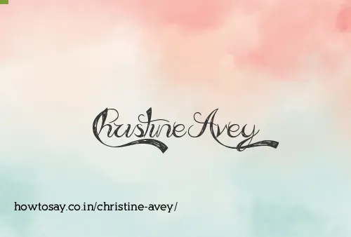 Christine Avey