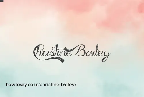 Christine Bailey