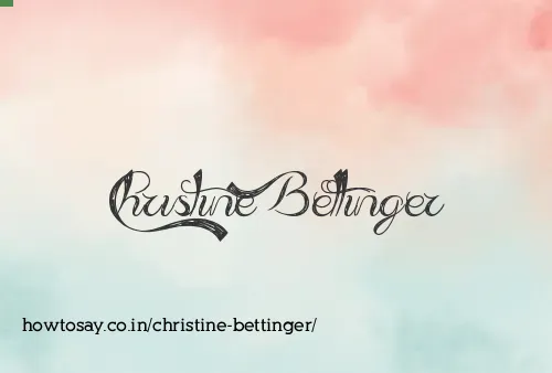 Christine Bettinger