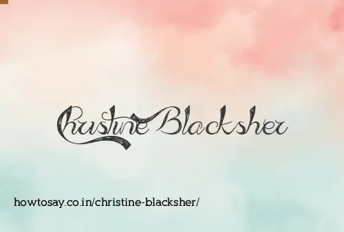 Christine Blacksher