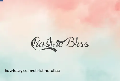 Christine Bliss