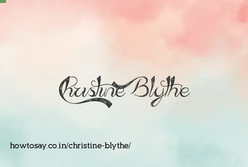 Christine Blythe