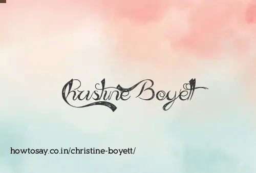 Christine Boyett