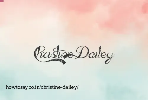 Christine Dailey
