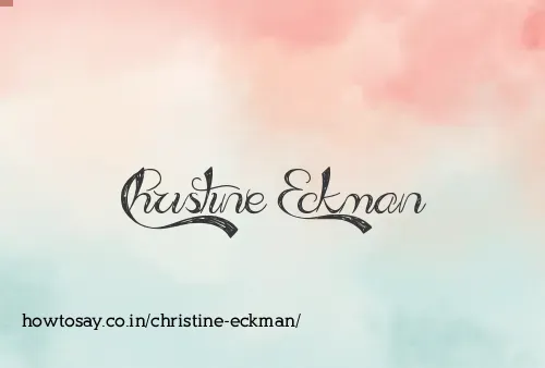 Christine Eckman