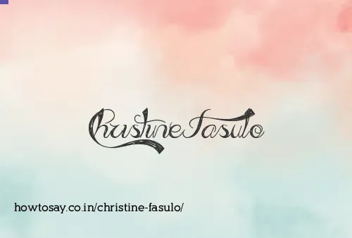 Christine Fasulo