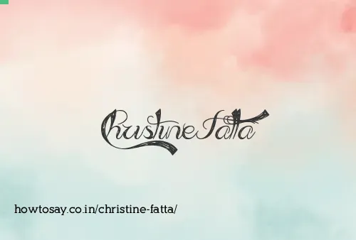 Christine Fatta