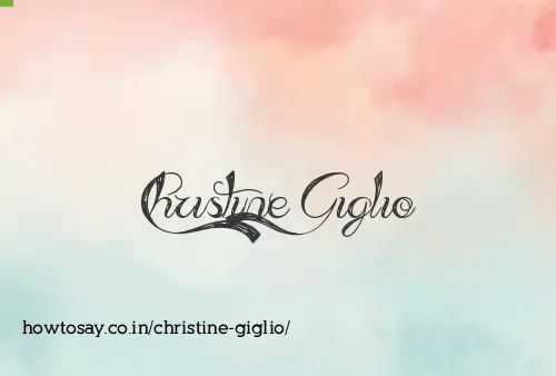 Christine Giglio
