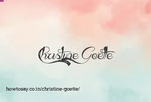 Christine Goette