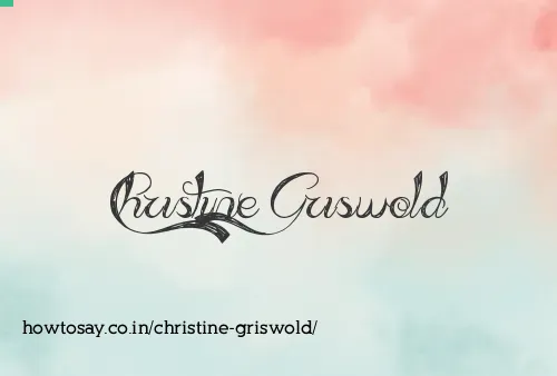 Christine Griswold