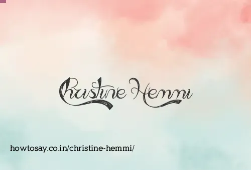 Christine Hemmi