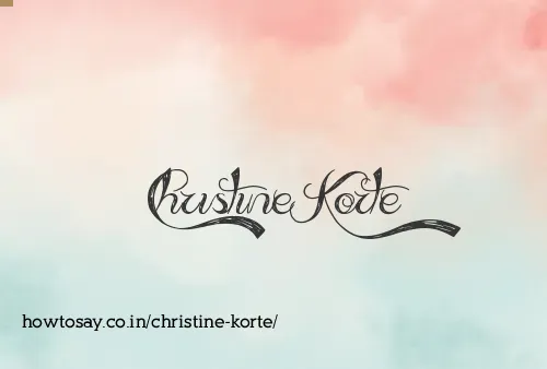 Christine Korte