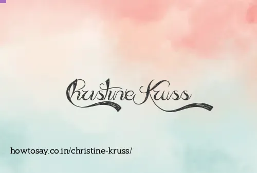 Christine Kruss