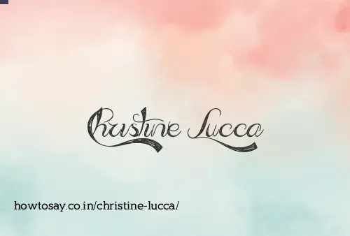 Christine Lucca