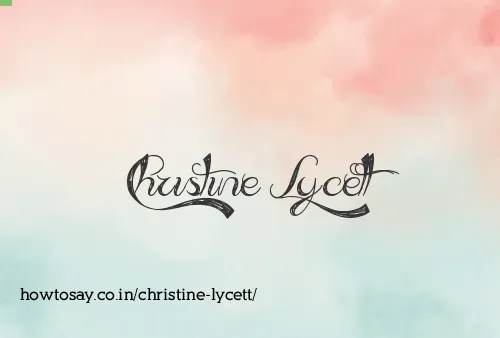 Christine Lycett