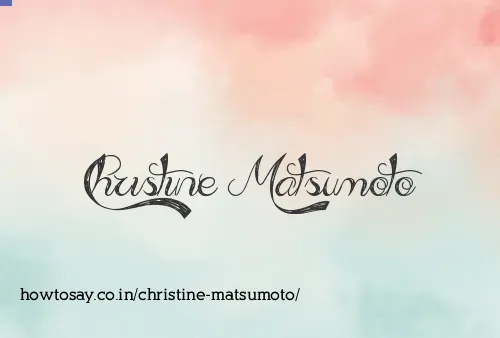 Christine Matsumoto