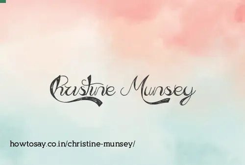 Christine Munsey