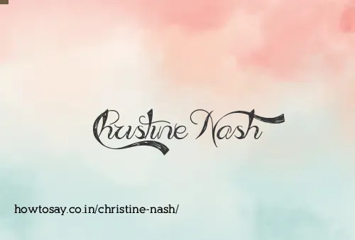 Christine Nash