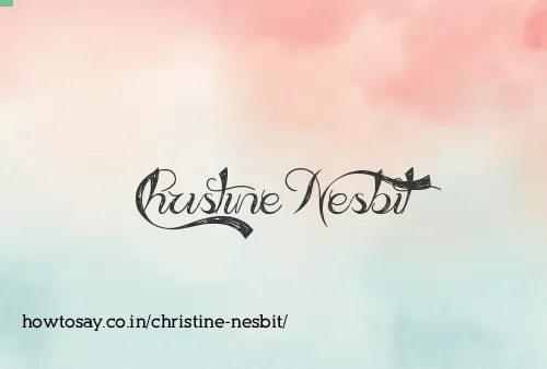 Christine Nesbit